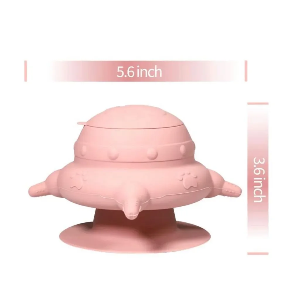 NEW Puppy Kitten Feeder Silicon Feeding Milk Bowl 4 Nipples 240ml